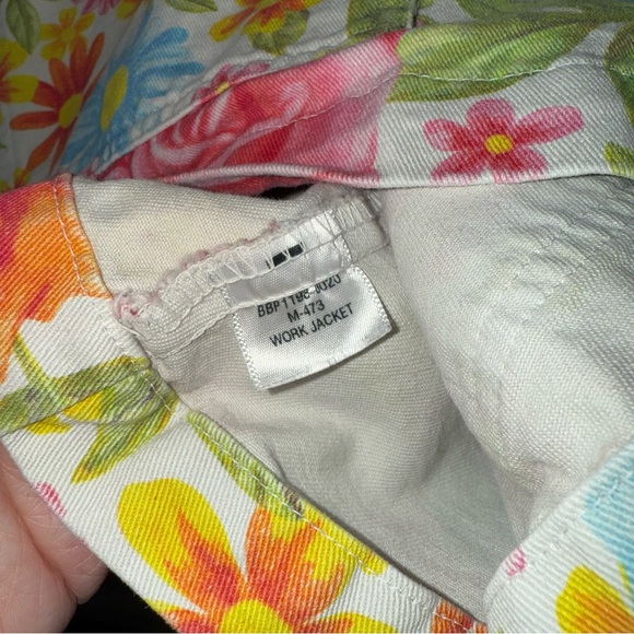 RARE Big Bud Press Vintage Floral Wallpaper Work Jacket - Size 1XL - Picture 3 of 4